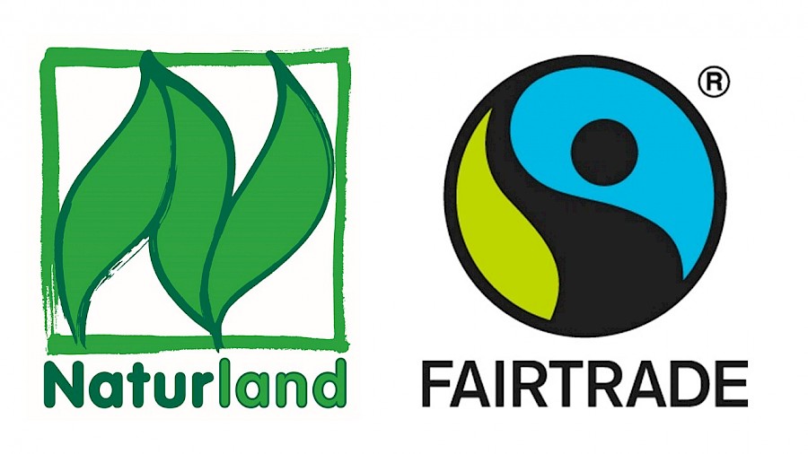 Logo Naturland und Fairtrade