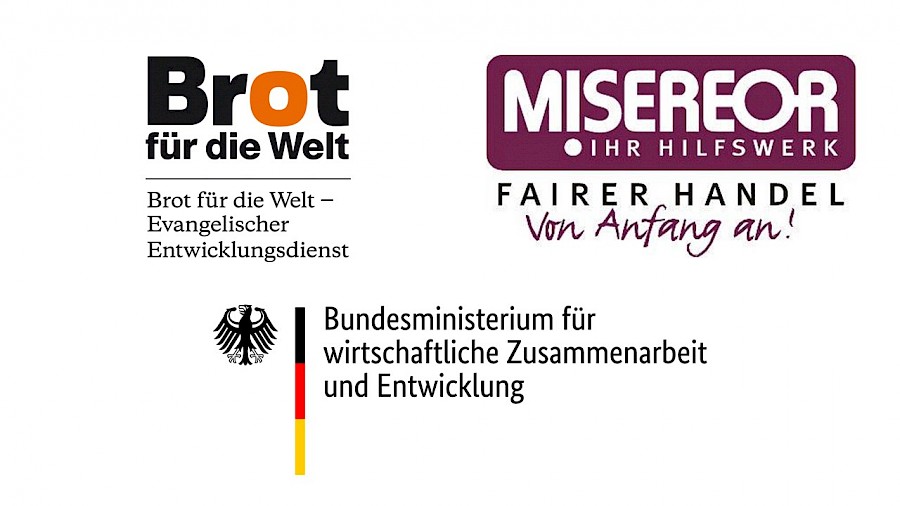 Logos kirchliche Hilfswerke und BMZ